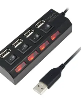 LogiLink HUB USB2.0 z wyłącznikiem portów