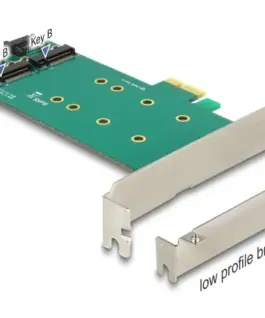 Alternative view of Карта Delock PCI Express x1 - 2 x internal M.2 Key B 110 mm