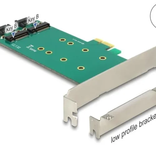 Alternative view of Карта Delock PCI Express x1 - 2 x internal M.2 Key B 110 mm