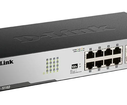 Alternative view of Суич D-Link DGS-1016D/E, 16 портов 10/100/1000, Desktop, rack mount