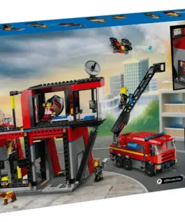 Alternative view of LEGO City - Fire Station with Fire Truck - 60414