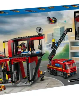 Alternative view of LEGO City - Fire Station with Fire Truck - 60414