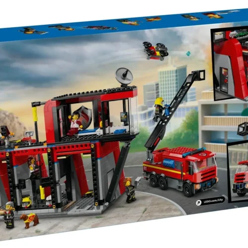 Alternative view of LEGO City - Fire Station with Fire Truck - 60414