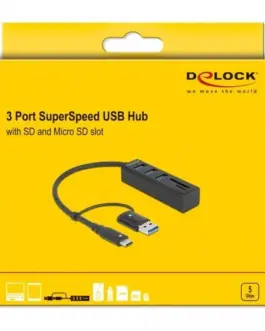Alternative view of USB Хъб, 3 порта, DELOCK-63859