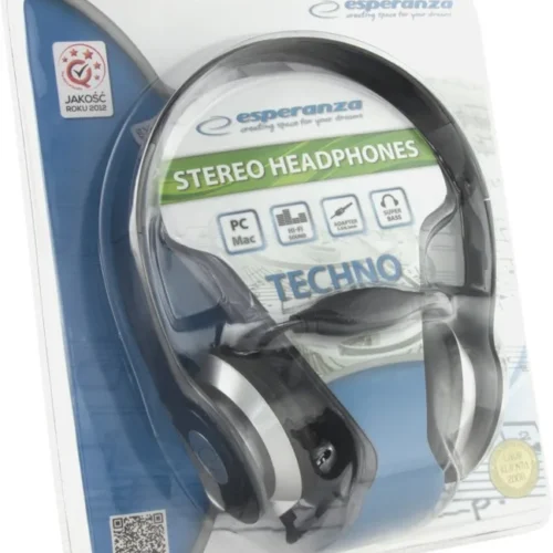 Esperanza слушалки AUDIO STEREO EH145K TECHNO черен