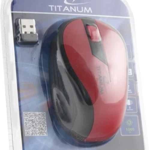 Esperanza WIRELESS OPTICAL MOUSE 1000DPI TM114R червен