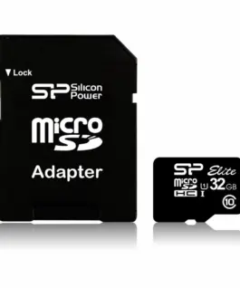 Silicon Power памет card microSDHC 32GB CL10/UHS-1 100/80 MB/s Elite + адаптер