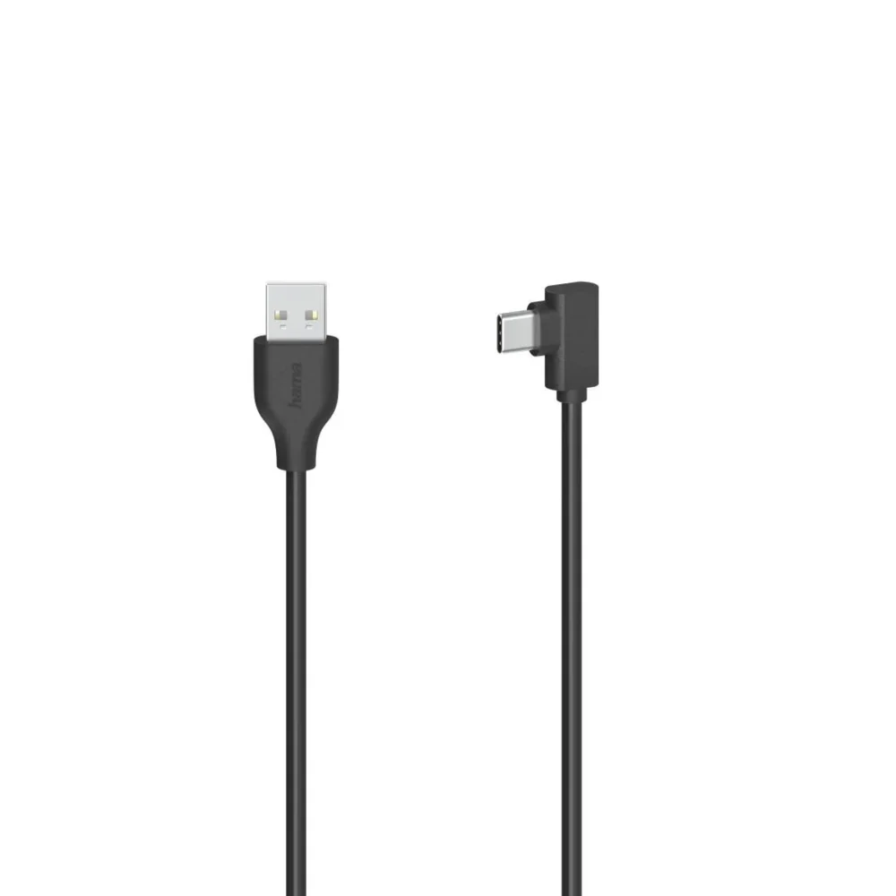 Кабел HAMA USB-C мъжко- USB A 90° 0.75 м USB 2.0 480Mbit/s Черен