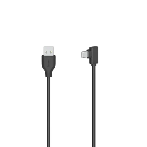 Кабел HAMA USB-C мъжко- USB A 90° 0.75 м USB 2.0 480Mbit/s Черен