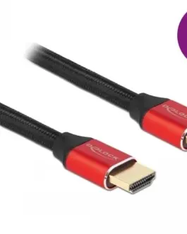 Alternative view of Кабел Delock Ultra High Speed, HDMI мъжко - HDMI мъжко, 48 Gbit/s, 8K 60 Hz, 2 м, Червен