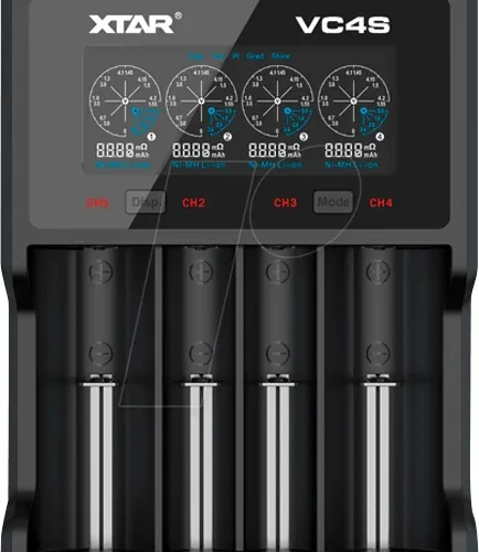 Зарядно у-во XTAR VC4SL 4 гнезда LCD дисплей USB LiIon and NIMH 18650 CR123 AA