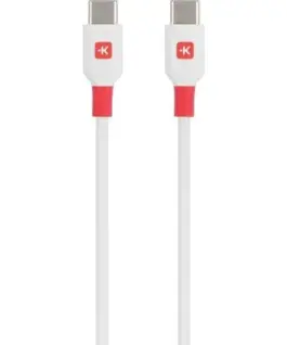 Кабел Skross USB-C - USB-C мъжко USB 2.0 2.0 м Бял