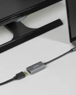Alternative view of Адаптер Delock, USB-C мъжко - HDMI женско, Ultra HD, 8K, Сив