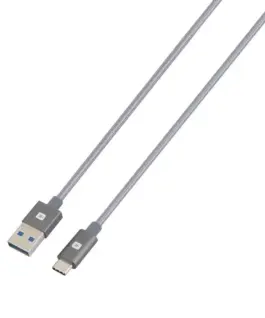 Alternative view of Кабел Skross, USB-A - USB-C, Метална оплетка, 1.20 м, Сив