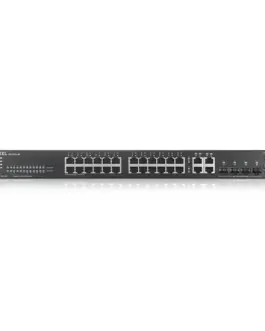 Alternative view of Суич ZyXEL GS-2220-28, 24 портов Layer2+, 24x Gigabit + 4x Gigabit combo (RJ45/SFP), управляем