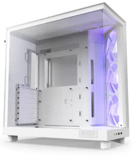 Alternative view of Кутия за компютър NZXT H6 Flow RGB Matte White - Middle Tower