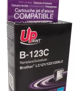 Мастилница UPRINT LC121/123/127 BROTHER, Cyan
