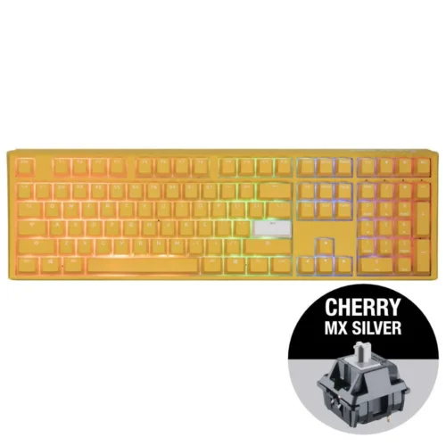 Alternative view of Геймърскa механична клавиатура Ducky One 3 Yellow Full-Size, Cherry MX Silver