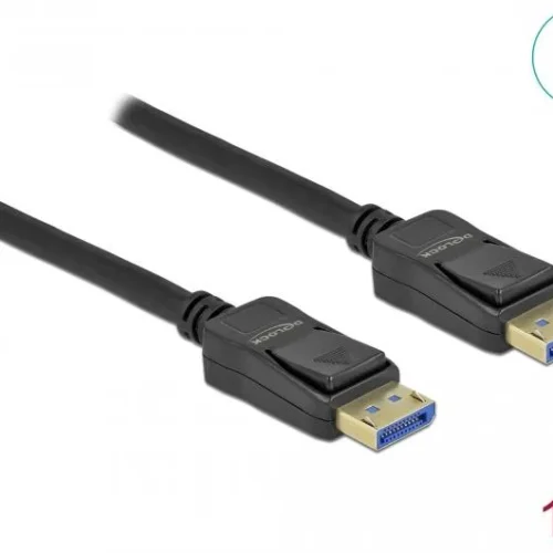 Alternative view of Кабел Delock DisplayPort 2.0 мъжко - DisplayPort мъжко, 1.0м, 10K, 54 Gb/s, Черен