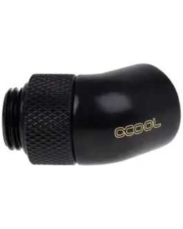 Alternative view of Ъглов адаптер Alphacool Eiszapfen, 45°, G1/4 външна към G1/4 вътрешна резба, Черен мат