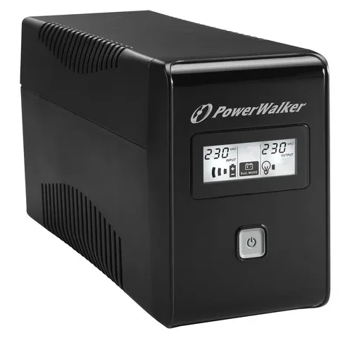 Alternative view of PowerWalker UPS line-interactive 850VA 2X SCHUKO OUT, RJ11 IN/ OUT, USB, LCD