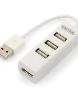Unitek Hub 4x USB 2.0 Y-2146 1x Phone зарядно бял