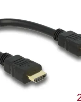 Alternative view of Кабел Delock High Speed, HDMI мъжко - HDMI A мъжко, 4K, 0.25 m, Ethernet