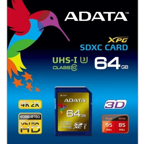 Adata SD XC XPG 64GB UHS-1 U3/Class10 4K 3D