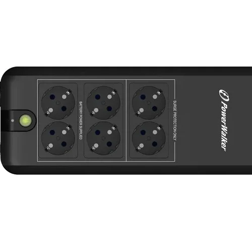 Alternative view of PowerWalker UPS  OFFLINE 600VA 6X 230V PL OUT APFC - Wygląd Listwy