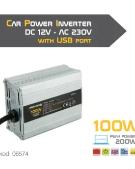 Whitenergy Inverter 12V DC – 230V AC Power 100W