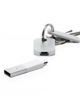 BlueLounge KII key microUSB зарядно бял