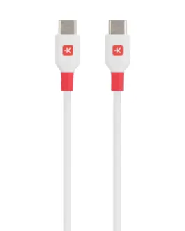 Кабел Skross USB-C - USB-C 2.0 мъжко 2.0 м Бял