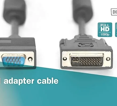 КАБЕЛ DIGITUS – DVI-I 24+5 to DSUB 15 pin – 2