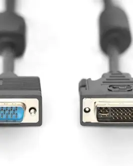 Alternative view of КАБЕЛ DIGITUS - DVI-I 24+5  to DSUB 15 pin - 2,0 m - Black - PN AK-320300-020-S