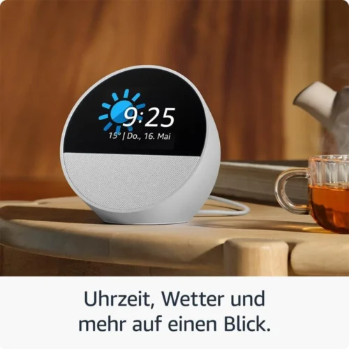 Alternative view of Смарт часовник Amazon Echo Spot 2024, Alexa асистент, Бял