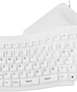 Esperanza KEYBOARD SILICONE EK126W USB/OTG FLEXIBLE бял