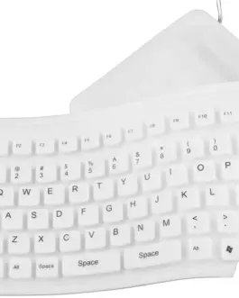 Esperanza KEYBOARD SILICONE EK126W USB/OTG FLEXIBLE бял