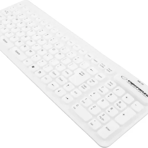 Esperanza KEYBOARD SILICONE EK126W USB/OTG FLEXIBLE бял