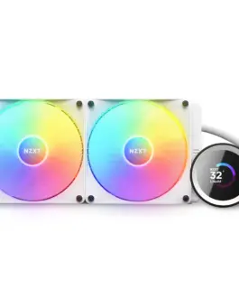 Alternative view of Охладител за процесор NZXT Kraken 280 RGB White, LCD Display