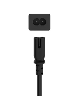 Alternative view of Захранващ кабел, Euro-plug, 2pin, 0.75м, 200731