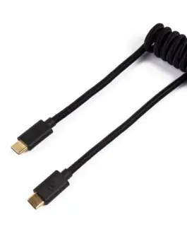 Alternative view of Кабел за клавиатура Keychron Coiled Aviator Custom USB Cable, USB-C - USB-C, Черен