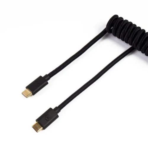 Alternative view of Кабел за клавиатура Keychron Coiled Aviator Custom USB Cable, USB-C - USB-C, Черен
