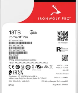 Alternative view of Хард диск SEAGATE IronWolf ST18000NT001, 18TB, 256MB Cache, SATA 6.0Gb/s