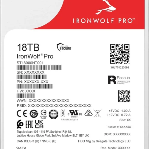 Alternative view of Хард диск SEAGATE IronWolf ST18000NT001, 18TB, 256MB Cache, SATA 6.0Gb/s