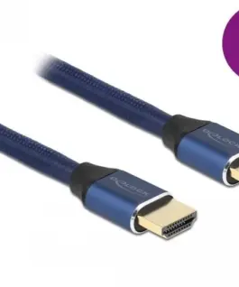 Alternative view of Кабел Delock Ultra High Speed, HDMI мъжко - HDMI мъжко, 48 Gbit/s, 8K 60 Hz, 2 м, Син