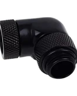 Alternative view of Ъглов адаптер Alphacool Eiszapfen, 90°, G1/4 външна към G1/4 вътрешна резба, Черен мат