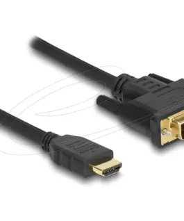 Alternative view of Кабел Delock HDMI мъжко - DVI-D 18+1 (Single Link )мъжко, 2м, двупосочен, black