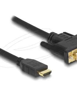 Alternative view of Кабел Delock HDMI мъжко - DVI-D 18+1 (Single Link )мъжко, 2м, двупосочен, black