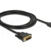 Кабел Delock HDMI мъжко - DVI-D 18+1 (Single Link )мъжко 2м двупосочен