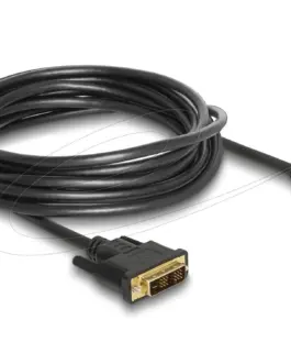 Кабел Delock HDMI мъжко - DVI-D 18+1 (Single Link )мъжко 5м двупосочен